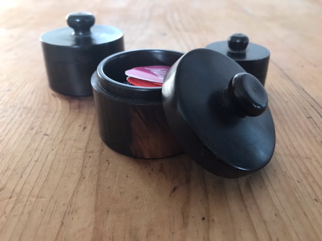 'Three Turned Trinket Pots'